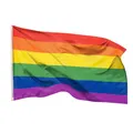 Produktbild: Aricona Regenbogen Flagge 90x150cm - wetterbeständige Pride Fahne mit Messingösen, 100% Polyester, robuste Doppelnaht & in lebendigen Farben - ideal für Flaggen-Liebhaber
