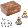 Produktbild: GOURMEO Eiswürfel-Steine Whiskey Geschenkset - Zubehör für Männer, Whiskey Geschenkset - Perfektes Zubehör für Männer weiß