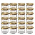 Produktbild: Oputec 24x 230 ml Einmachgläser Schraubdeckel Gold Marmeladengläser Sturzgläser
