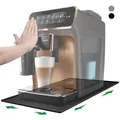 Produktbild: Inwee Unterlage für Kaffeemaschine, Silikonmatte mit Rand, 48x30cm Anti-Rutsch Silikonmatte für Kaffeevollautomat, kompatibel mit Siemens EQ6, De Longhi Magnifica und Philips LatteGo usw. (Schwarz)