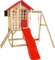 Produktbild: Zwerkules Lolla 2 Kinder Stelzenhaus mit Rutsche und Schaukel Holz