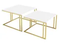 Produktbild: MIRJAN24 Couchtisch Astro Gold (2er-Set), Vierkantrohrrahmen aus Stahl