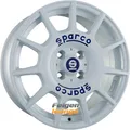 Produktbild: 4 Alufelgen SPARCO TERRA White + Blue Lettering 7,5x17 ET38 5x110 17 Zoll