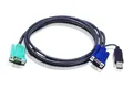 Produktbild: ATEN 2L-5202U KVM-Kabel VGA USB, schwarz, 1,8 m