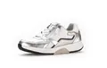 Produktbild: Gabor Damen Low-Top Sneaker, Frauen Halbschuhe,schnürschuhe,schnürer,straßenschuhe,Strassenschuhe,Sportschuhe,Weiss/silb/Puder/s,42 EU / 8 UK