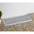 Produktbild: ALU Lichtschachtabdeckung Kellerschacht Abdeckung 115x50cm Edelstahl Laubschutz - Silber