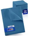 Produktbild: wolk Waffeltücher - Mikrofasertuch mit Waffelstruktur - 10 Stück - Größe: 38 x 38 cm - Farbe: dunkelblau - Lappen, Reinigungstücher, Putztücher - Bad, Küche, Gastronomie