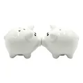 Produktbild: Salz -und Pfefferstreuer Set weiß aus Poly Motiv Schweine magnetisch Größe L/...