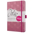 Produktbild: SIGEL J6357 Wochenkalender 2026 ca. A5, pink, Hardcover, Gummiband, Stiftschlaufe, Einstecktasche, 174 Seiten, vegan, Buchkalender, Terminplaner Taschenkalender Jolie