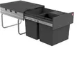 Produktbild: HAILO RAUMSPAR TANDEM 18/8,5/8,5/D dunkelgrau mit 35 Liter Abfallvolumen / ab 40 cm Schrankbreite