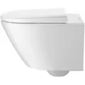 Produktbild: Duravit D-Neo Wand-WC, Tiefspüler, spülrandlos, Abgang waagerecht, Durafix, 370x540x400mm, 2577092000, Farbe: Weiß mit HygieneGlaze
