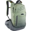 Produktbild: EVOC TRAIL PRO 16l Protektor Rucksack für Tagestouren & Trailriding, Fahrradrucksack (Backpack mit LITESHIELD PLUS Rückenprotektor, extra leicht, 3l Trinkblasenfach, Größe: S/M), Olive/Carbon Grau
