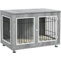 Produktbild: PawHut Hundehütte mit Doppeltüren 90 x 58 x 65 cm