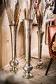 Produktbild: Michael Noll Vase Blumenvase Gefäß Pokalvase Dekovase Aluminium Silber Luxus - Bodenvase Modern für Kunstblumen und Pampasgras - S 69,5 cm M 80 cm L 99 cm (14.5x14.5x69.5)