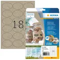 Produktbild: 10763 Universal Etiketten aus Graspapier oval 20 Blatt 635 x 423 mm 18 pro A4...