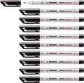 Produktbild: STABILO - Folienstift - OHPen universal - wasserlöslich fein - 10er Pack - schwarz