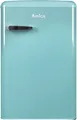 Produktbild: Amica Retro Kühlschrank KS 15612 T | Kühlschrank mit Gefrierfach | 108 l | 86x55x61,5 cm | Energieklasse E | Ice Blue, E (Spektrum A bis G)