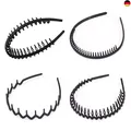 Produktbild: Roxnvm Haarband, Elastisches Haarreifen Männer, 4 Packungen Zickzack Haarreif,