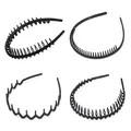 Produktbild: Elastische Haarbänder 4er Pack Schwarz Zickzack Sportmode Zubehör