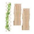 Produktbild: Relaxdays Rankgitter ausziehbar, 3er Set, Rankhilfe Kletterpflanzen, 180x30 cm, Garten, Balkon, Terrasse, Holz, Natur