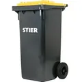 Produktbild: STIER 2-Rad-Müllgroßbehälter 120 l grau/gelb BxTxH 475x550x930 mm