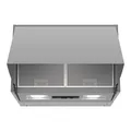 Produktbild: Bosch DEM63AC00, Serie 2, Zwischenbauhaube, Um- und Abluft, LED-Beleuchtung gleichmäßige Ausleuchtung, Drucktastenschalter, 3 Leistungsstufen, Metallfettfilter spülmaschinengeeignet, 60 cm breit