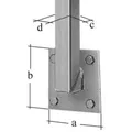 Produktbild: Alberts Geländerpfosten Universal Direkt An Platte - 115 Cm Lang, 30 X 30 Mm