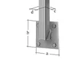 Produktbild: Alberts Geländerpfosten universal direkt an Platte - 115 cm lang, 30 x 30 mm