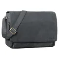 Produktbild: STILORD Vintage Umhängetasche aus Leder grau - 15 Zoll Laptoptasche für Büro, Uni, Office, Schule - DIN A4 Schultertasche 'Tom'