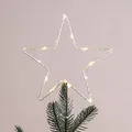 Produktbild: Lights4fun 20cm 45er LED Stern Christbaumspitze Weihnachtsdeko Batteriebetrieb