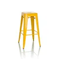 Produktbild: hjh OFFICE Barhocker VANTAGGIO HIGH Metall Gelb Retro-Hocker im Industry-Design, stapelbar, 645080