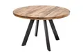 Produktbild: Esstisch rund 120 cm Mango Holz Metall Vintage Industrie Design Esszimmertisch
