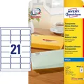 Produktbild: AVERY Zweckform Transparente Adress Etiketten 63,5 x 38,1mm 525 Etiketten
