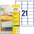 Produktbild: AVERY Zweckform Folien-Adressetiketten J8560-25 transparent 63,5 x 38,1 mm,...