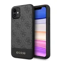 Produktbild: Guess Hülle Glitter 4G Stripe Collection für iPhone 11, grau, GUHCN61G4GLGR