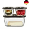 Produktbild: CASO VacuBoxx Eco-Set - 3 Vakuumbehälter aus Borosilikatglas, BPA-Frei, inkl. 