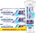 Produktbild: Sensodyne Clinical Repair Zahnpasta mit 5 % NovaMin Vorteilspack 3x75ml, OvP Neu
