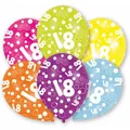 Produktbild: Magni Luftballons Zahl 18 27,5cm bunt 6er (6 x) (INT996542)