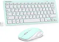 Produktbild: TECKNET Kabelloses Tastatur Computer Maus Set Deutsch QWERTZ 2.4G Funk Mini Grün