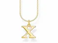 Produktbild: Thomas Sabo KE2033-413-39-L45V Buchstaben Initialen Kette - X - Silber verg. Gelbgold 38-45 cm