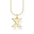 Produktbild: THOMAS SABO Halskette Buchstabe X vergoldetes Silber KE2033-413-39