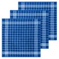 Produktbild: KRACHT 3er Pack Frottee Küchenhandtücher Trockenperle ca.50x50 cm Baumwolle blau