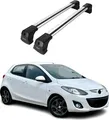 Produktbild: Dachträger Gepäckträger für Mazda 2 2007-2015 Grundträger Aluminium Grau 2x