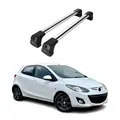 Produktbild: Dachträger Gepäckträger für Mazda 2 2007-2015 Grundträger Aluminium Grau 2x
