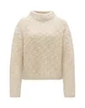 Produktbild: OPUS Damen Pullover | Strickpullover PERKE Loose in Mélange Optik Macadamia, 42