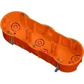 Produktbild: Hohlwanddose 3-fach Schalterdose Abzweigdose Hohlraumdose Ø 60 x 45 mm - Orange