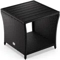 Produktbild: DeubaXXL DE Polyrattan Beistelltisch Vedis Schwarz 45x45x40cm 109508