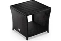 Produktbild: Casaria Beistelltisch (1-St), Polyrattan WPC Tischplatte 45x45x40cm Wetterfest Outdoor Garten