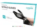 Produktbild: EUROPAPA® 100x Nitrilhandschuhe Box Einweghandschuhe, Einmalhandschuhe, Untersuchungshandschuhe, Nitril Handschuhe, puderfrei, ohne Latex, unsteril, latexfrei, disposible gloves (XL, Schwarz)