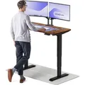 Produktbild: Desktronic HomePro Elektrisch höhenverstellbarer Schreibtisch 120x60cm Massive Walnuss/Schwarzmit Memory-Funktion, Anti-Kollisions Technologie, US... - Schwarz